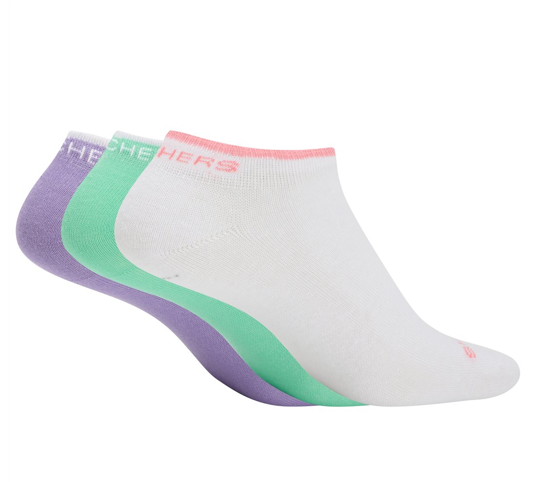 3PK WOMENS NON TERRY LOW CUT, MULTI Accessories Top View