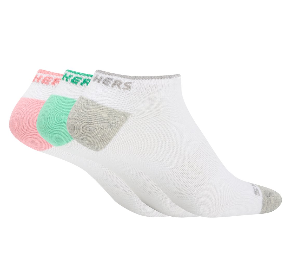 3PK WOMENS NON TERRY LOW CUT, WHITE Accessories Top View