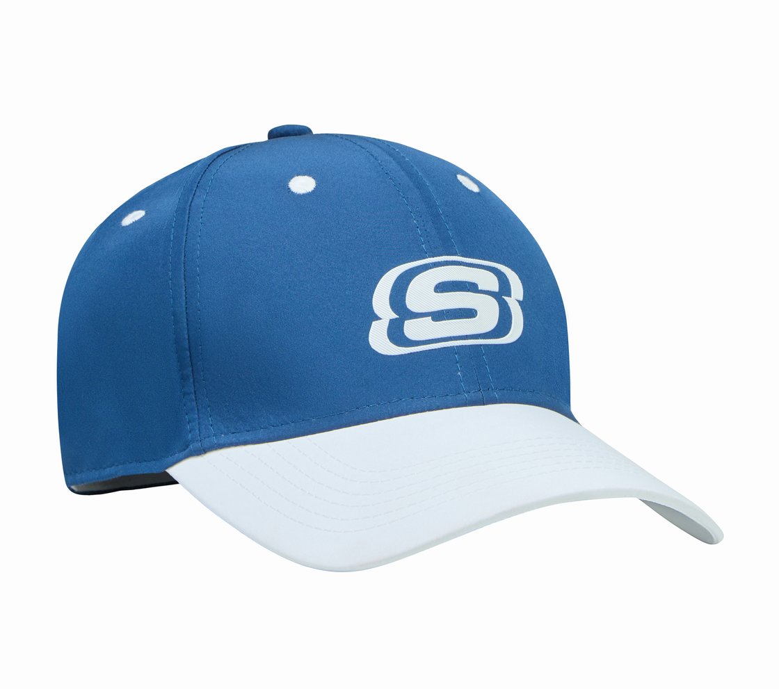 COLOURBLOCK BASEBALL HAT , NAVY/WHITE Accessories Top View