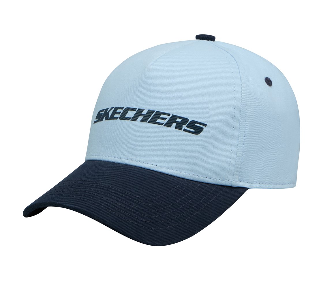 COTTON TWILL BASEBALL HAT , BLUE/NAVY Accessories Top View