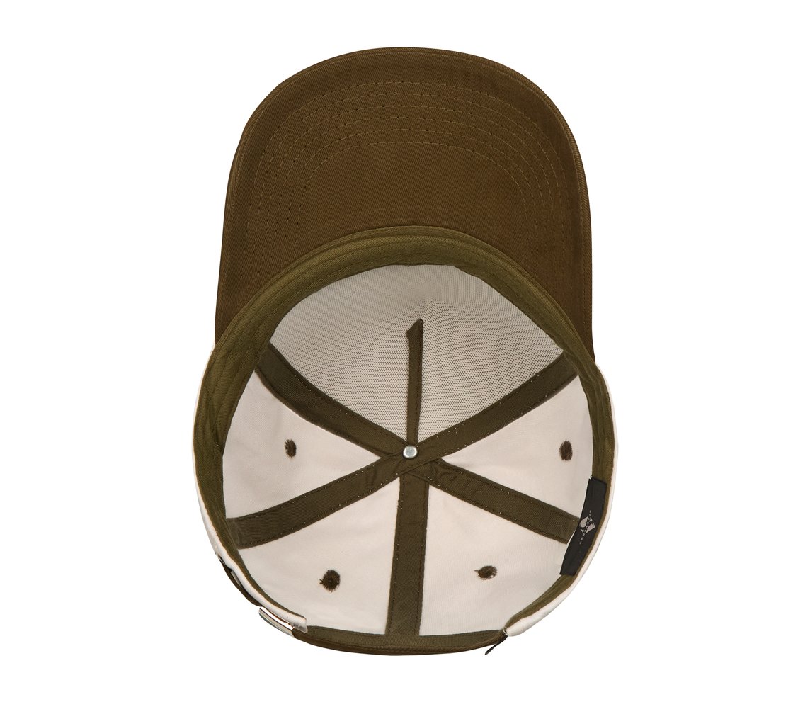 COTTON TWILL BASEBALL HAT , GREEN/WHITE