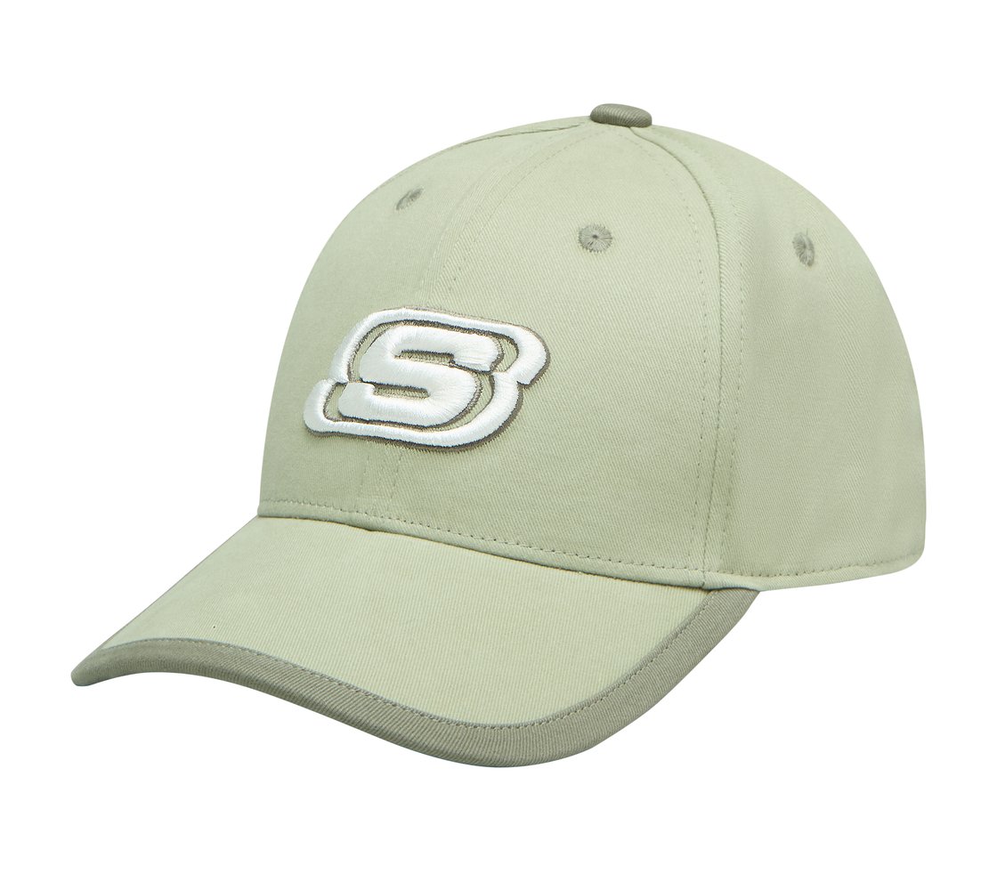 PEACHED BASEBALL HAT , OLIVE Accessories Top View