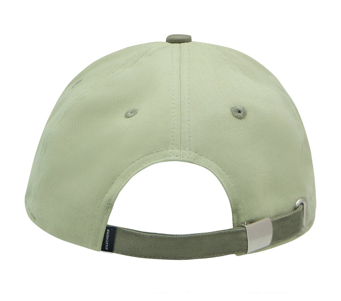 PEACHED BASEBALL HAT , OLIVE Accessories Bottom View