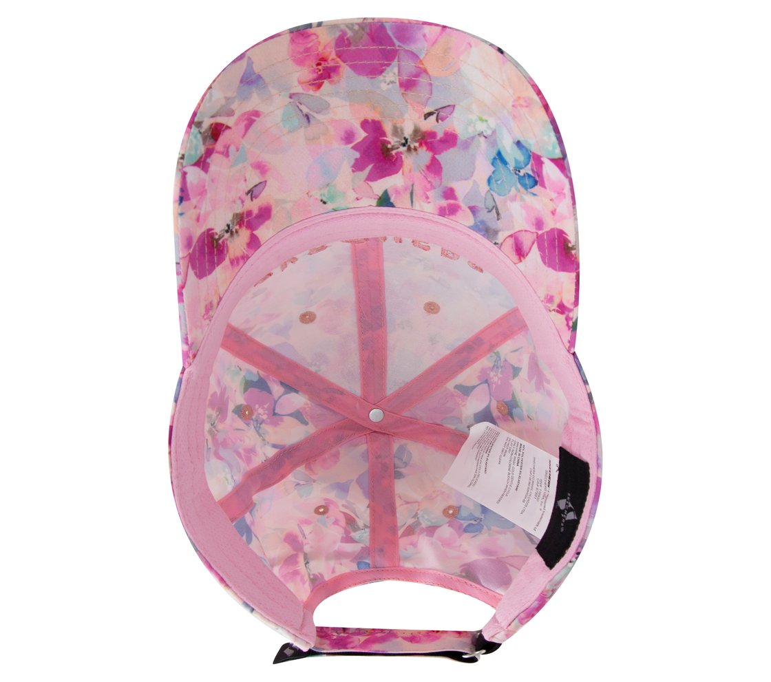 Seascape Floral Hat, PURPLE/TURQUOISE Accessories Left View