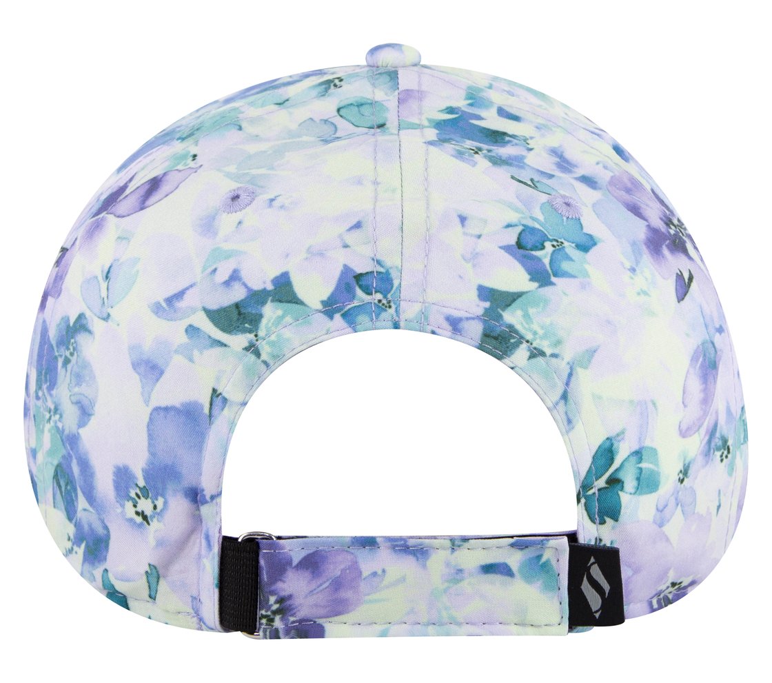 Seascape Floral Hat, PURPLE/TURQUOISE Accessories Top View