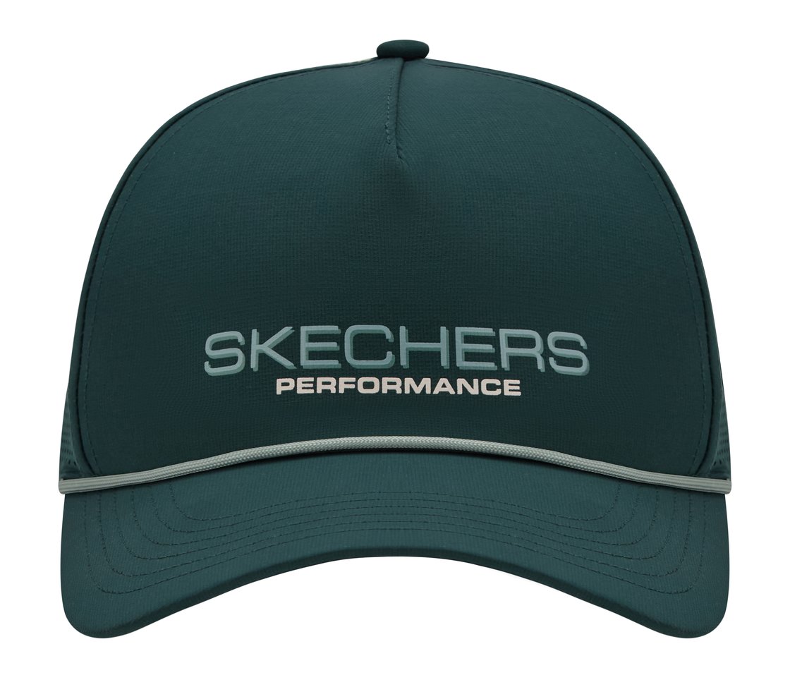 UNISEX PERFORMANCE TRUCKER HAT, STONE/OLIVE