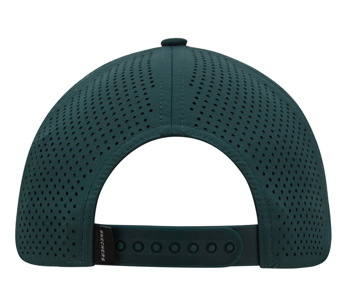 UNISEX PERFORMANCE TRUCKER HAT, STONE/OLIVE Accessories Bottom View