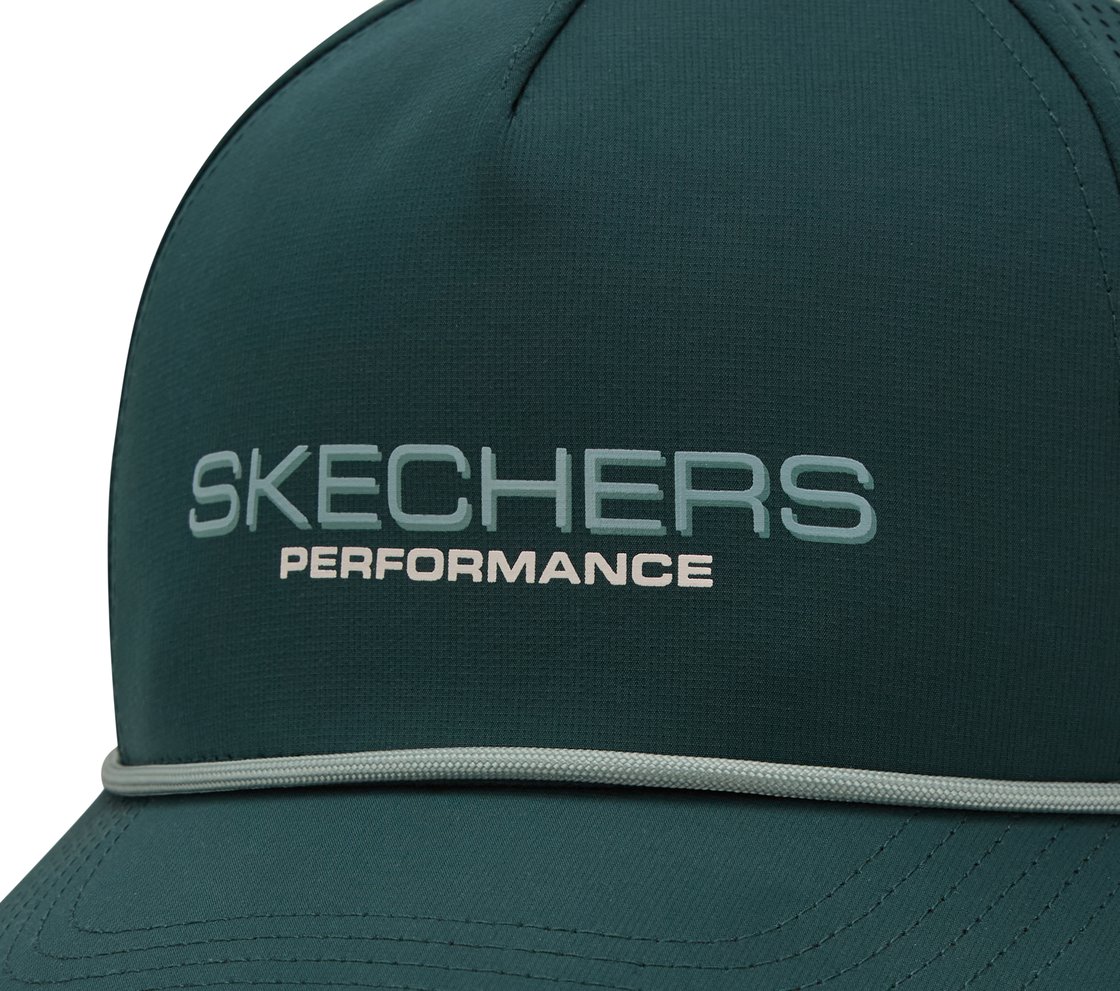 UNISEX PERFORMANCE TRUCKER HAT, STONE/OLIVE