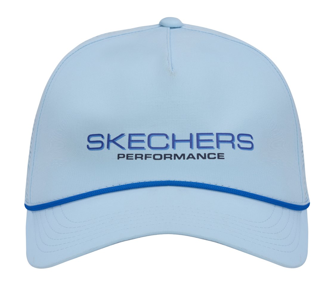 UNISEX PERFORMANCE TRUCKER HAT, SIL/WHT/BLUE Accessories Lateral View