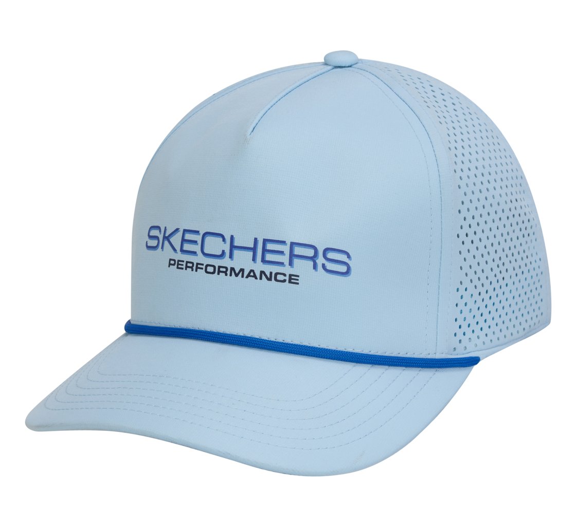 UNISEX PERFORMANCE TRUCKER HAT, SIL/WHT/BLUE Accessories Top View