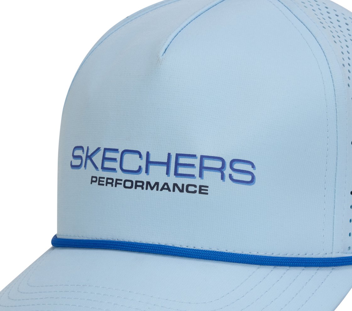 UNISEX PERFORMANCE TRUCKER HAT, SIL/WHT/BLUE