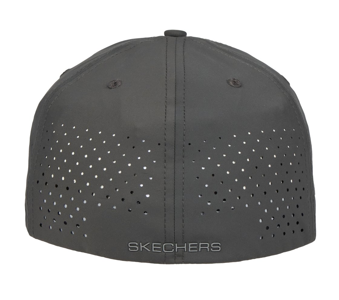 SKECHERS PRIMETIME FLEX HAT, BLACK/CHARCOAL Accessories Top View