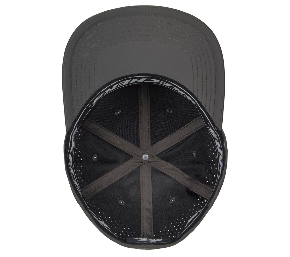 SKECHERS PRIMETIME FLEX HAT, BLACK/CHARCOAL