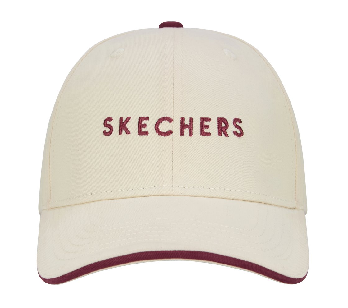 SKECHERS CONTRAST VISOR BB CA, OFF WHITE/RED Accessories Lateral View