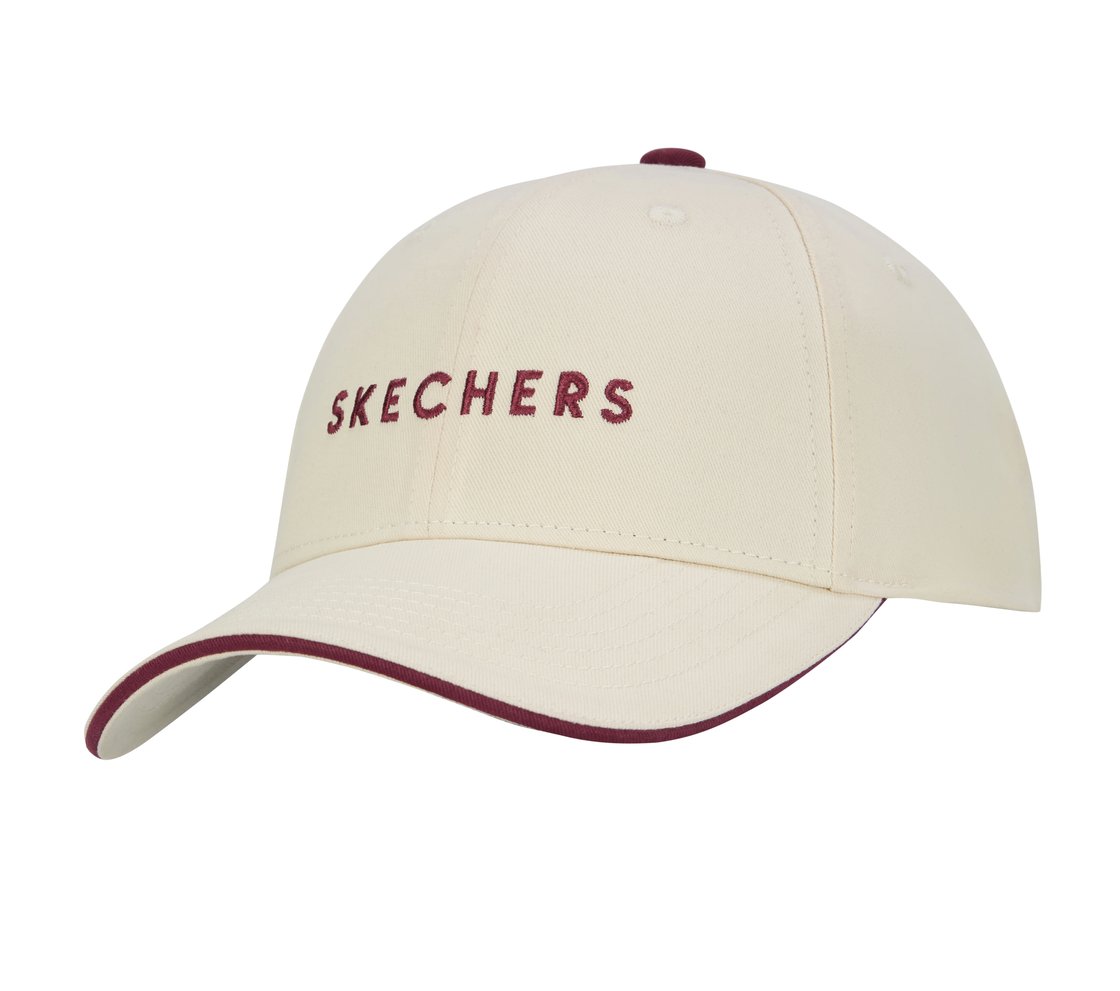 SKECHERS CONTRAST VISOR BB CA, OFF WHITE/RED