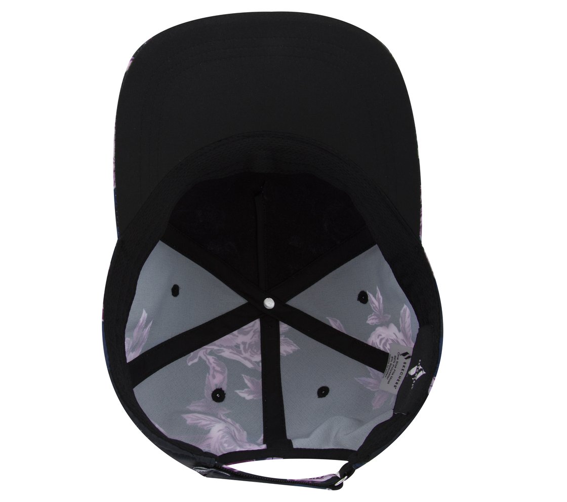 WINTER BLOOM BASEBALL HAT, BLACK/LAVENDER/PINK