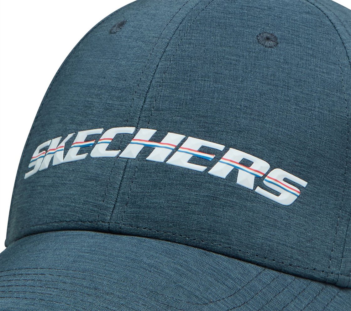 BOOMING BASEBALL HAT, NAVY/GRAY Accessories Left View