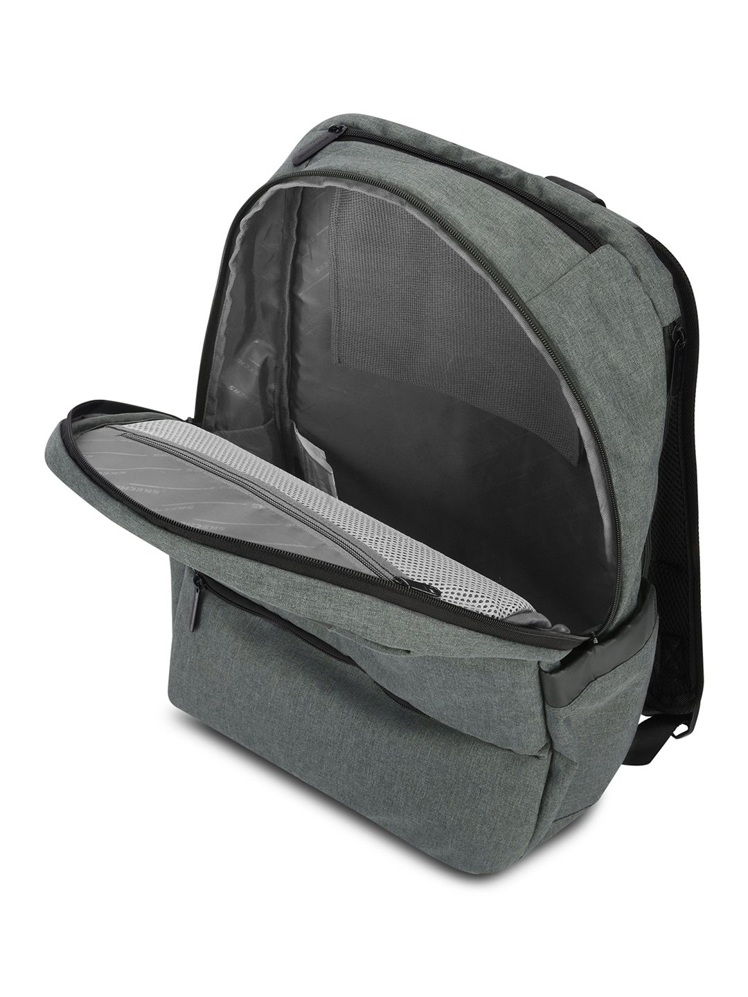 OXFORD PATTERN SINGLE COMPARTMENT, LIGHT GREY Accessories Right View