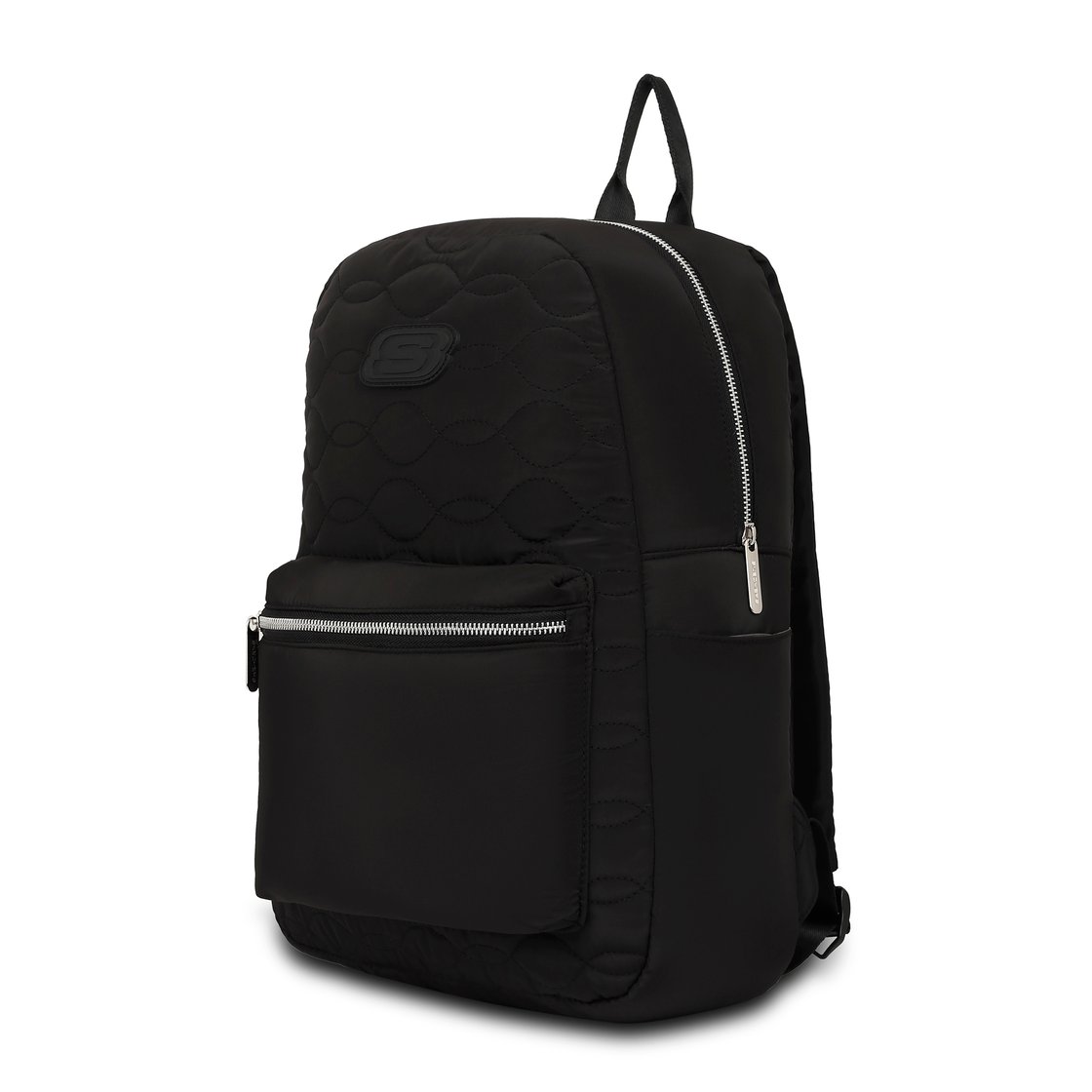QUILTED SINGLE COMPARTMENT BAG, BBBBLACK Accessories Top View