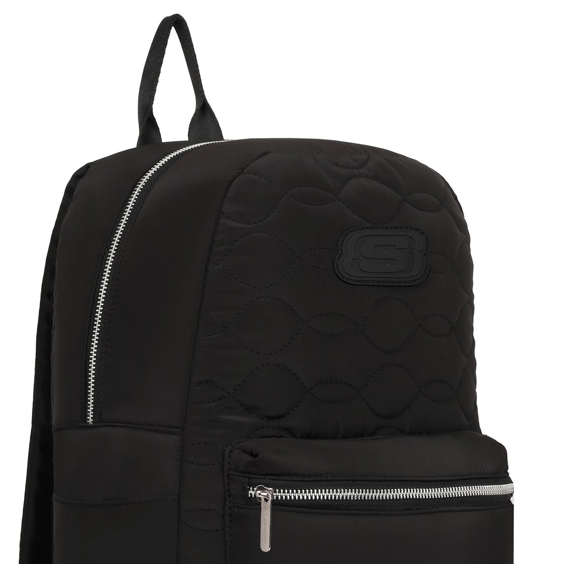 QUILTED SINGLE COMPARTMENT BAG, BBBBLACK Accessories Left View