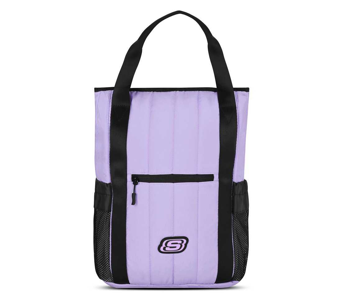 QUILTED BAG WITH FRONT & SIDE, BLACK/MULTI
