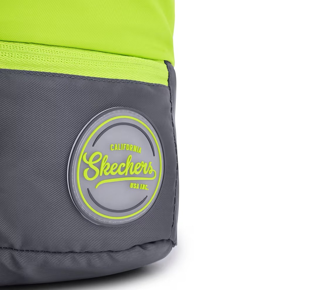 TREKKING BACKPACK WITH FRONT POCKET, GREEN/YELLOW