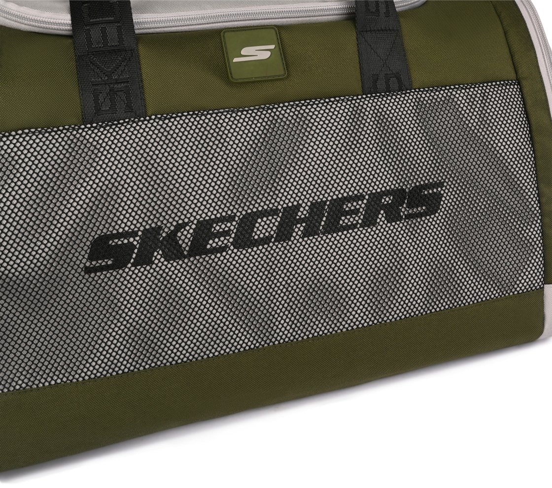 MONOCHROME DUFFLE BAG WITH MESH DETAILED, OLIVE Accessories Right View