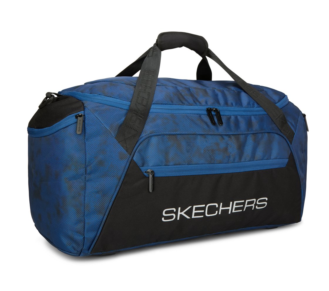 CAMO DUFFLE BAG, BLUE/BLACK Accessories Top View