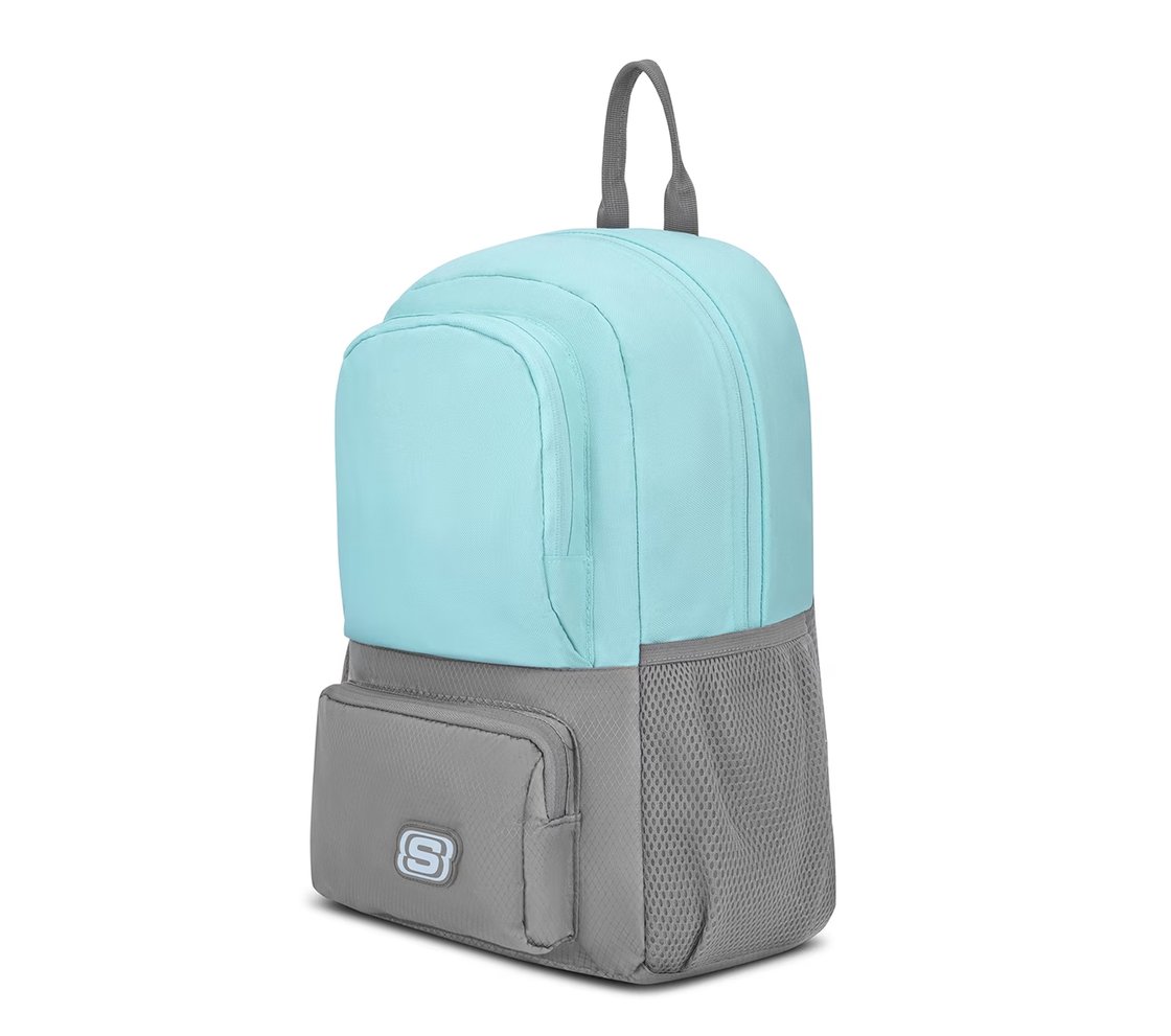 MINI BACKPACK WITH SINGLE COMPARTMENT, BLUE/SILVER Accessories Top View