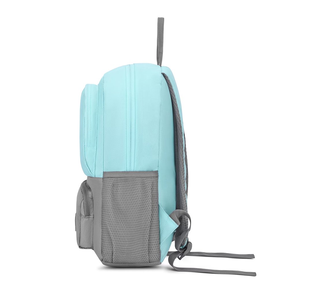 MINI BACKPACK WITH SINGLE COMPARTMENT, BLUE/SILVER Accessories Bottom View