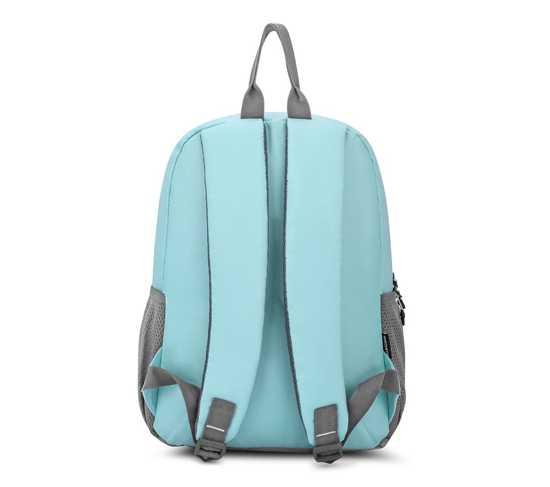 MINI BACKPACK WITH SINGLE COMPARTMENT, BLUE/SILVER Accessories Left View