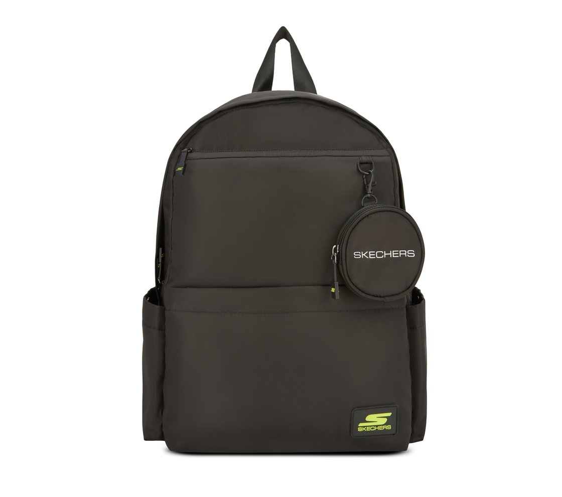 MICRO POLYESTER SINGLE COMPARTMENT & COIN POUCH BACKPACK, BLACK Accessories Lateral View