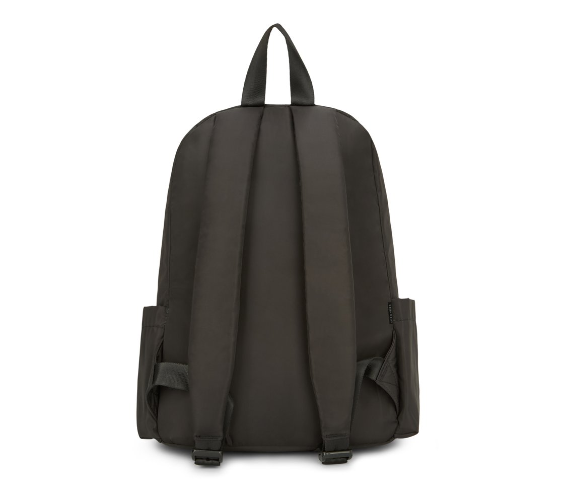 MICRO POLYESTER SINGLE COMPARTMENT & COIN POUCH BACKPACK, BLACK Accessories Left View