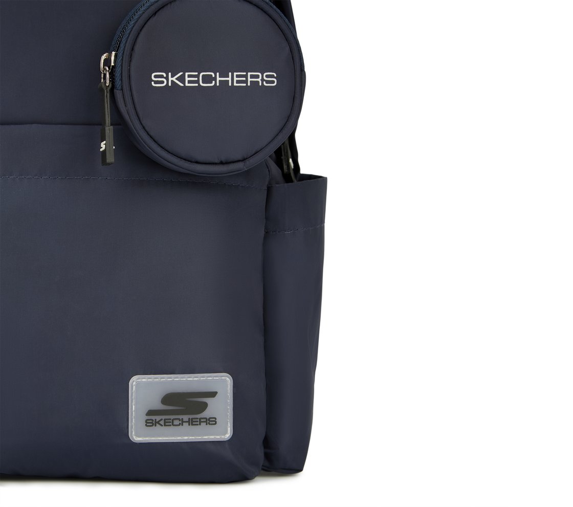 MICRO POLYESTER SINGLE COMPARTMENT & COIN POUCH BACKPACK, DARK NAVY Accessories Right View