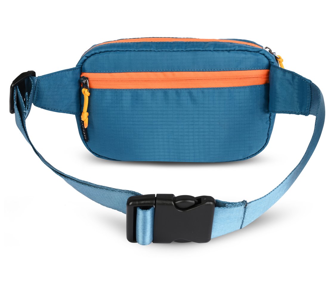 SKECHERS COLORBLOCK WAISTBAG, TURQ/ORG Accessories Bottom View