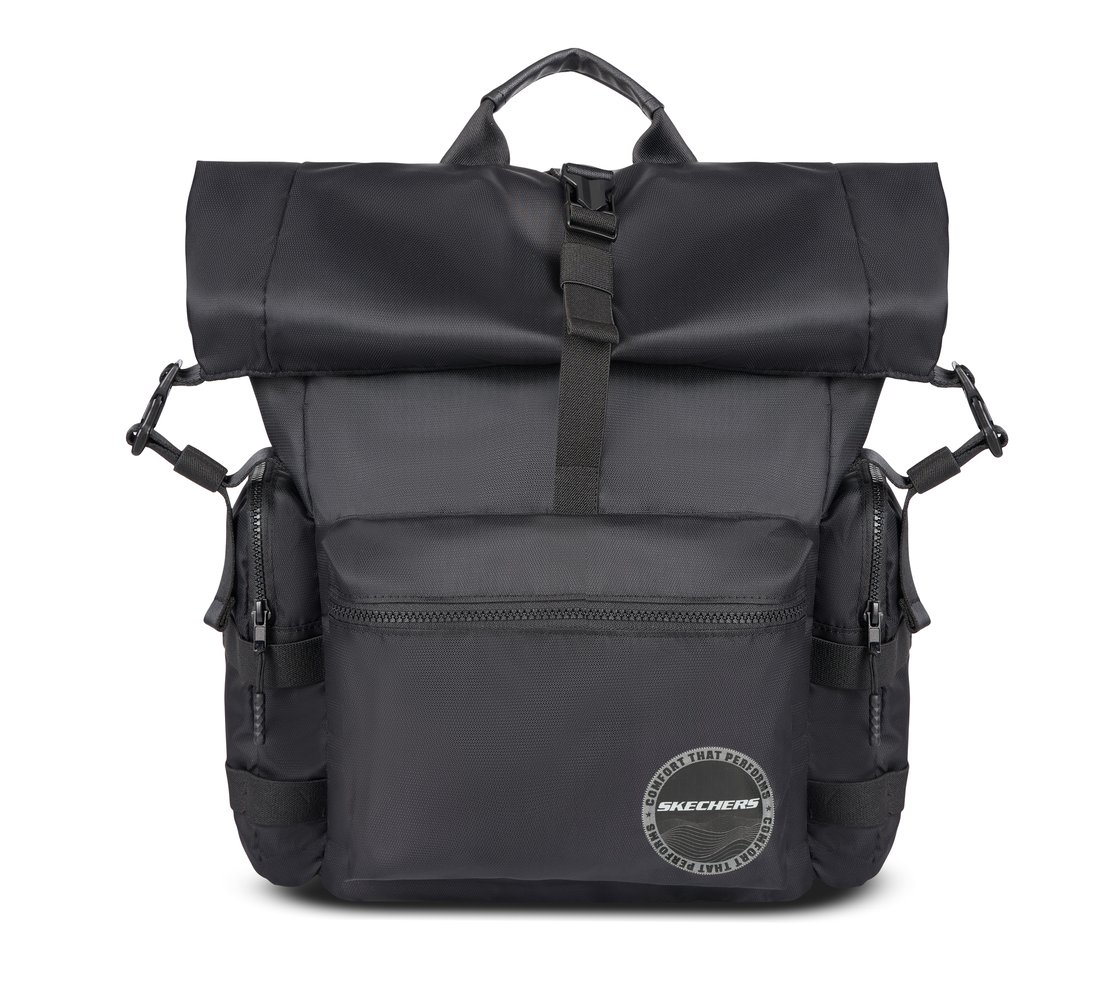 SKECHERS ROLLTOP BACKPACK, BLACK Accessories Lateral View