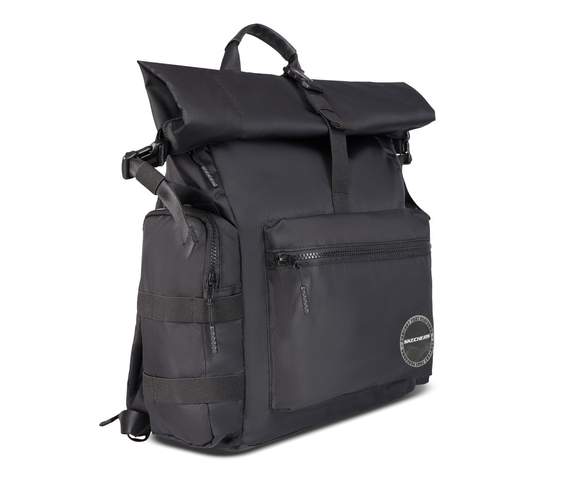 SKECHERS ROLLTOP BACKPACK, BLACK Accessories Top View