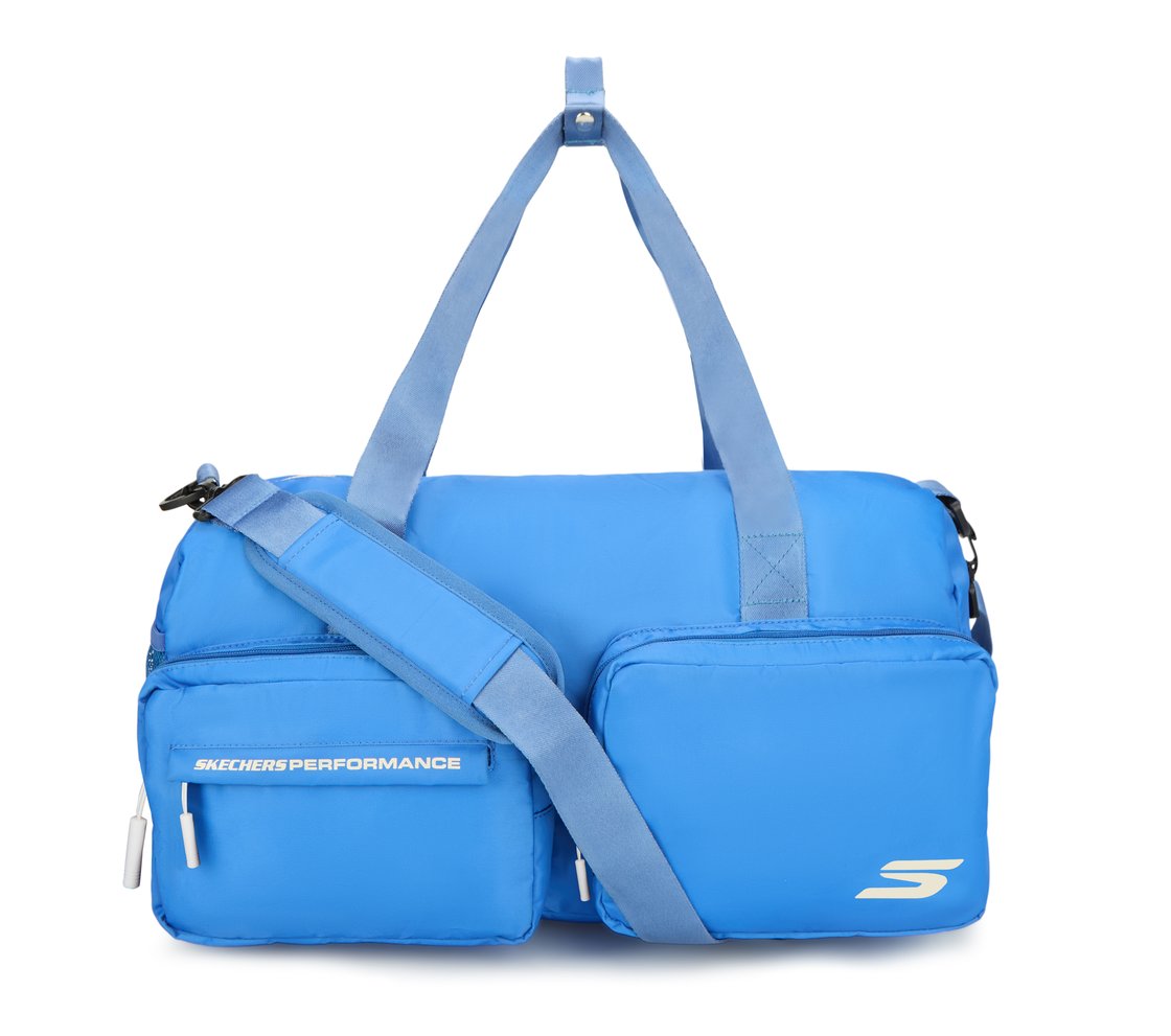 SKECHERS DUAL POCKET GYM DUFFEL, BLUE