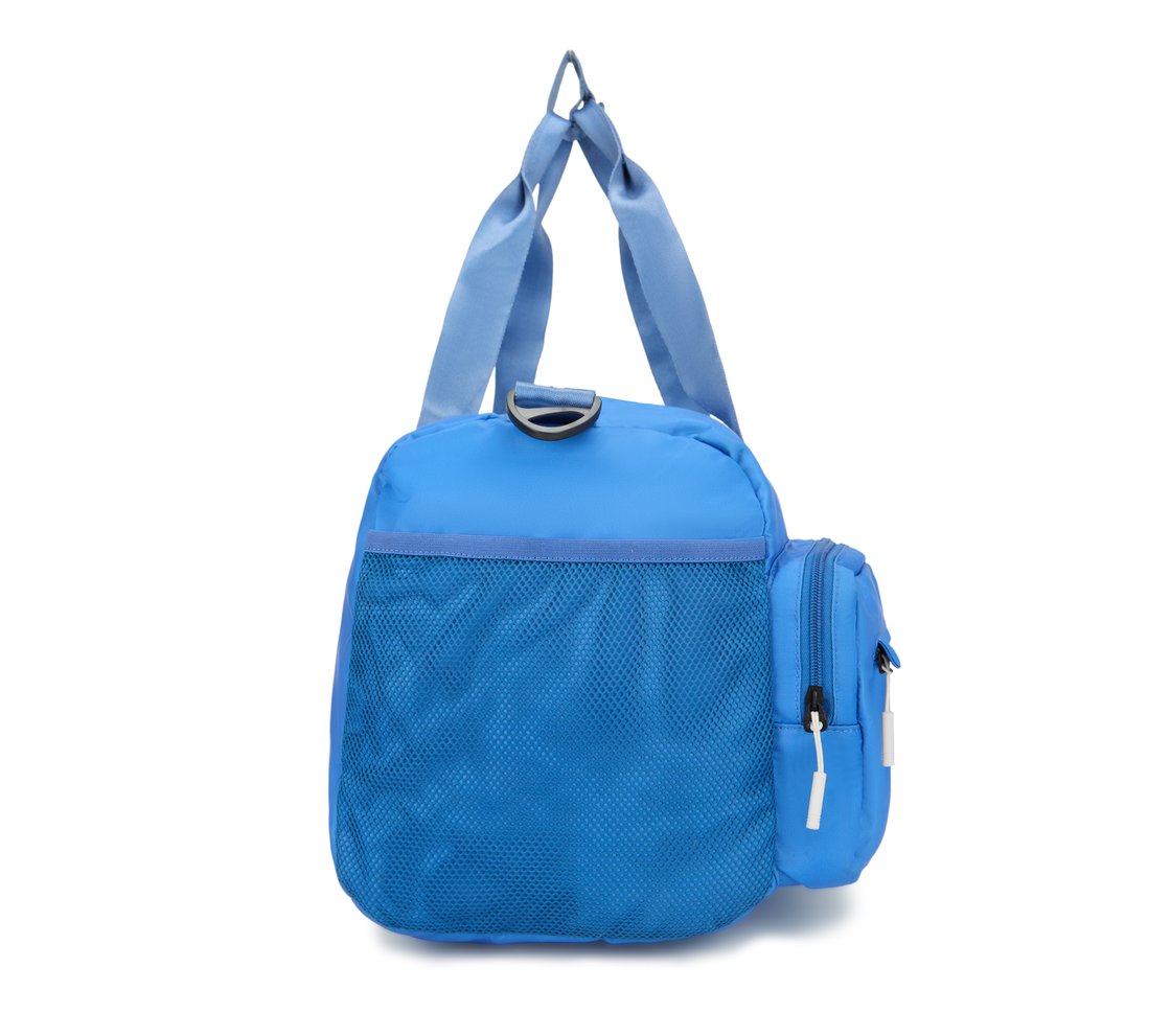 SKECHERS DUAL POCKET GYM DUFFEL, BLUE Accessories Bottom View