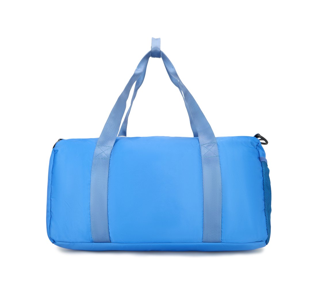 SKECHERS DUAL POCKET GYM DUFFEL, BLUE Accessories Left View