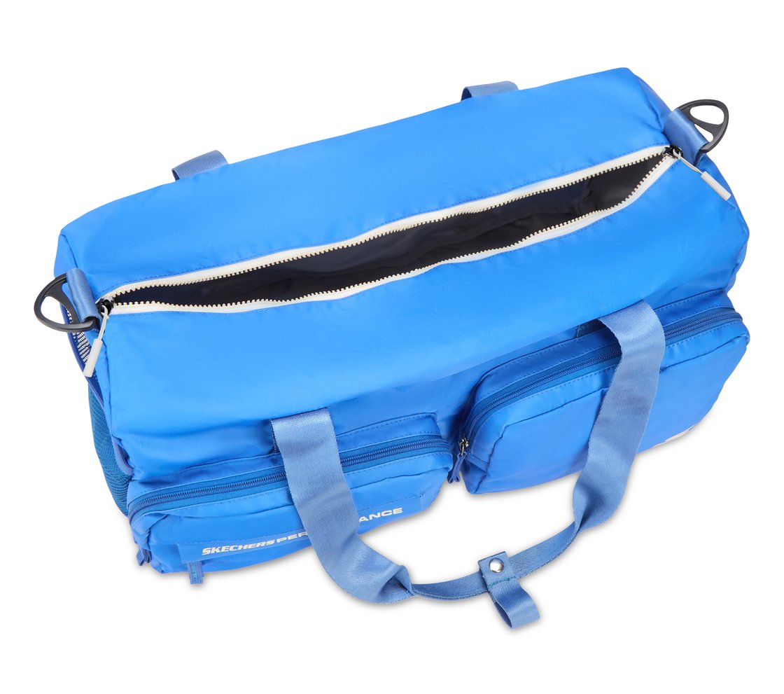 SKECHERS DUAL POCKET GYM DUFFEL, BLUE