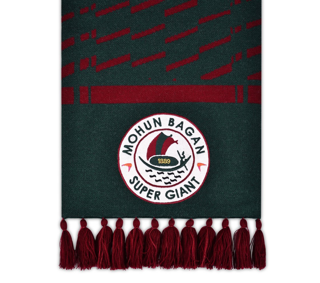 MB SCARF, PINK/GREEN