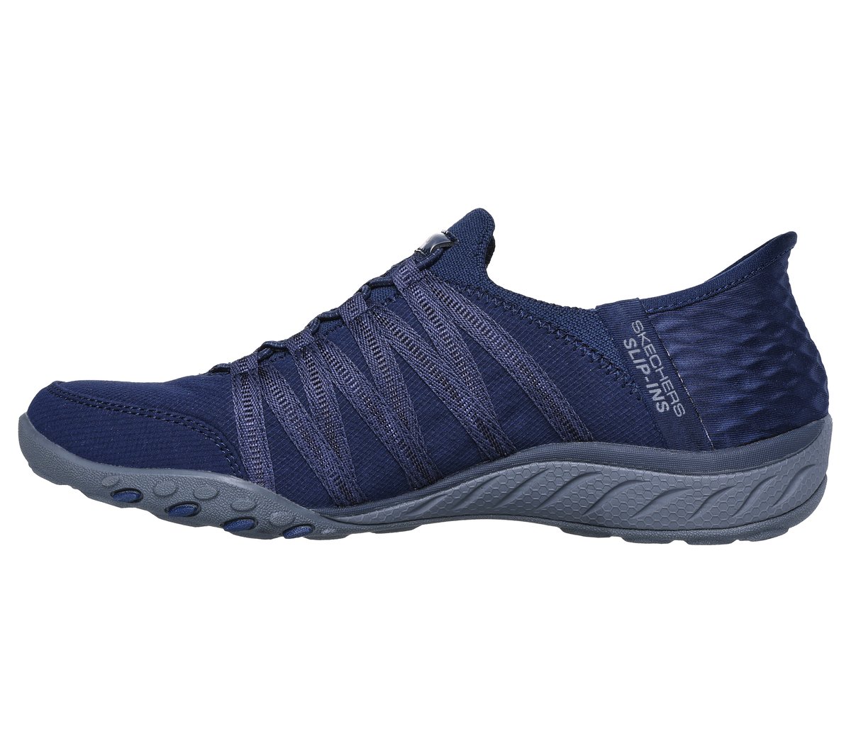Skechers Slip-ins Relaxed Fit: Breathe-Easy - Roll-With-Me — NAVY