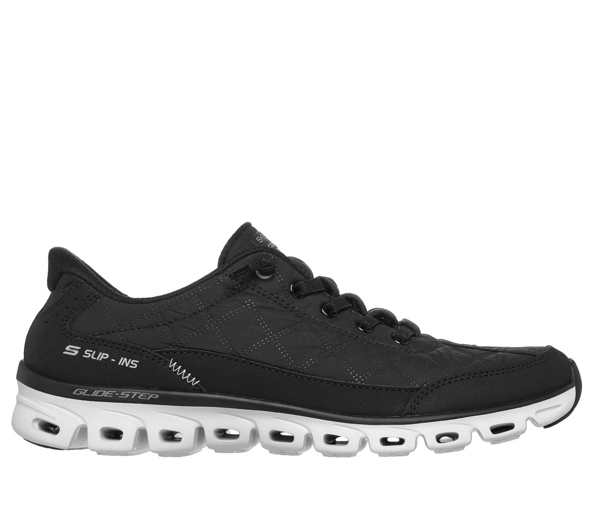 Skechers Slip-ins: Glide-Step - Cozy Fit At Ease — BLACK / NATURAL