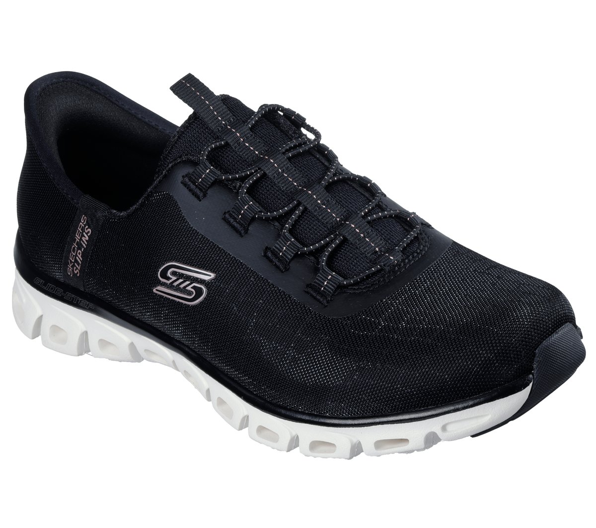 Skechers Slip-ins: Glide-Step - Prism — BLACK / ROSE GOLD
