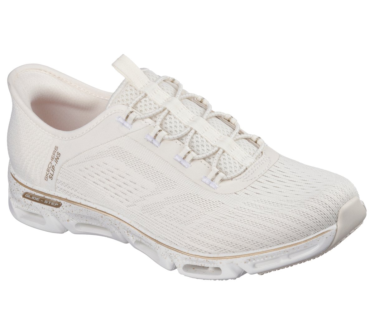 Skechers Slip-ins: Glide-Step Gratify - Pace — NATURAL / GOLD