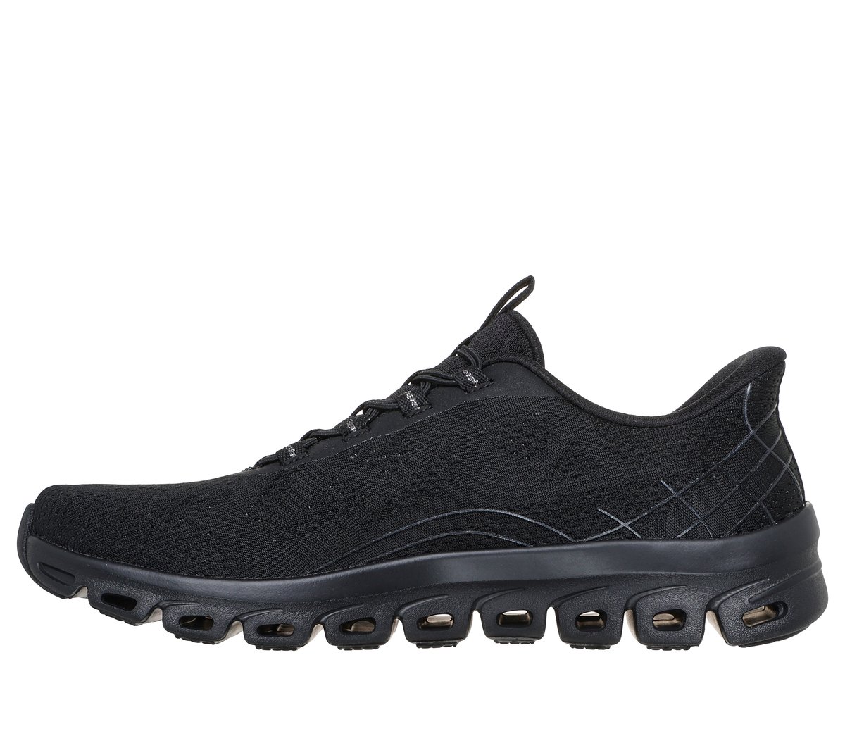 Skechers Slip-ins: Glide-Step Elevate - Amaze — BLACK