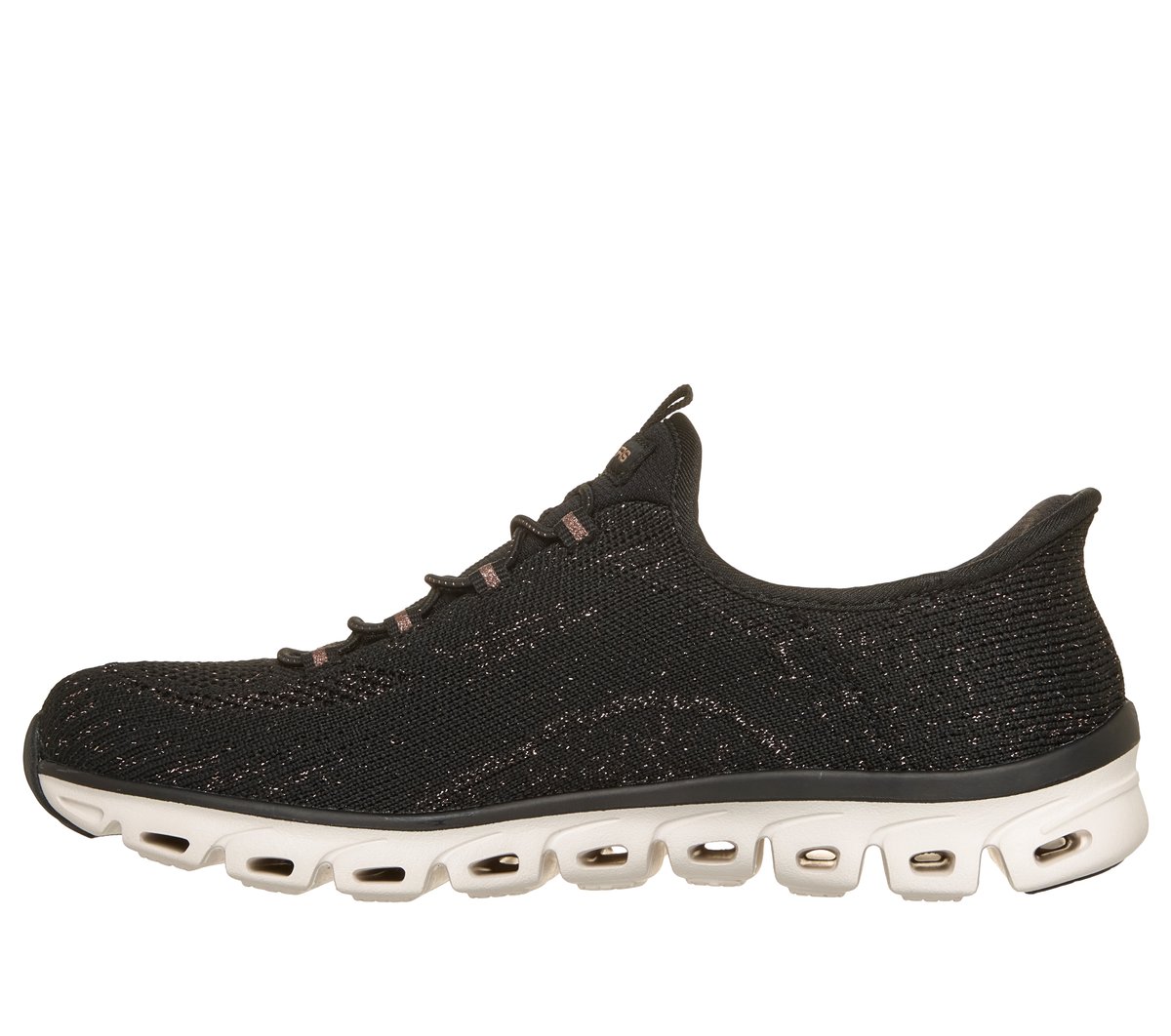 Skechers Slip-ins: Glide-Step - Copper Bloom — BLACK / ROSE GOLD