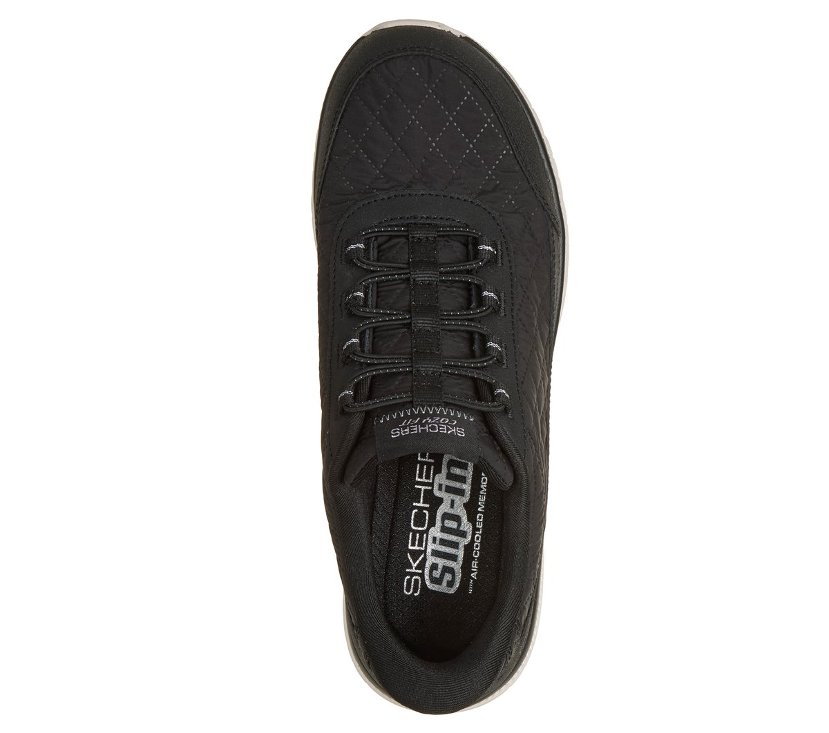 Skechers Slip-ins: Virtue - Cozy Fit Settle In — BLACK / WHITE
