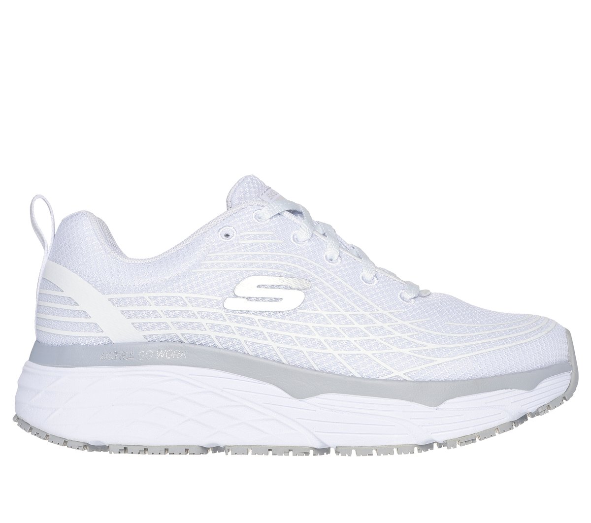Work Slip-Resistant Relaxed Fit: Max Cushioning Elite — WHITE